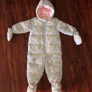 Baby Gap Floral Snowsuit 6-12 Months